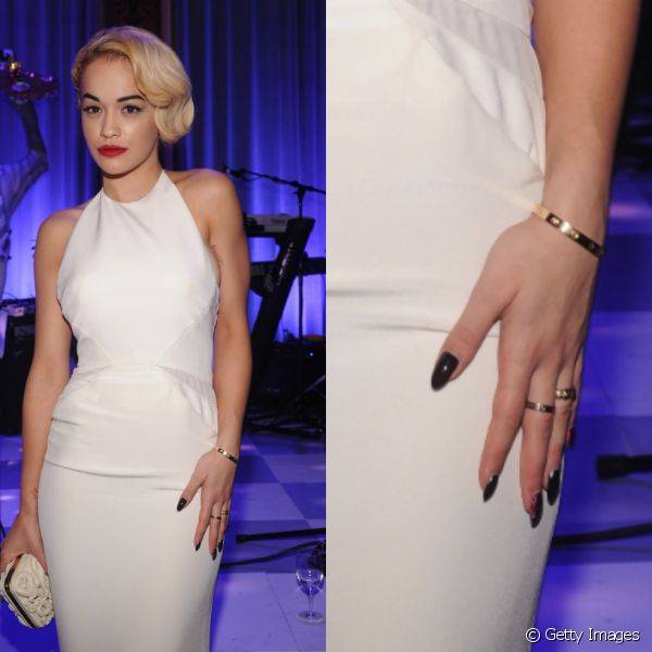 Durante um evento em Nova York, em outubro de 2012, Rita usou unhas escuras e pontiagudas.